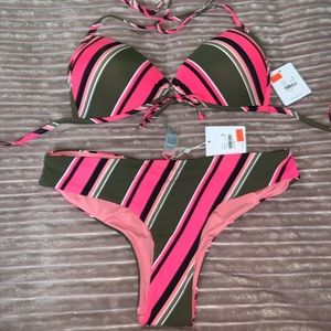 striped bikini